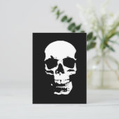 Schwarz-Weiß-Pop Skull Postkarte (Stehend Vorderseite)