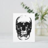 Schwarz-Weiß-Pop Skull Postkarte (Stehend Vorderseite)