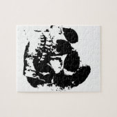 Schwarz-Weiß-Pop Skull Puzzle (Horizontal)