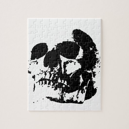 Schwarz-Weiß-Pop Skull Puzzle (Vertikal)
