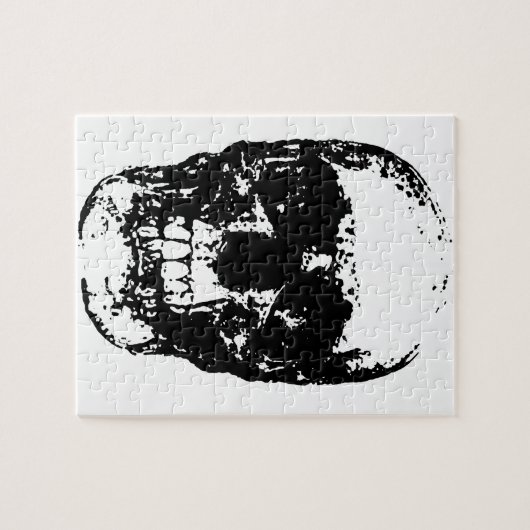 Schwarz-Weiß-Pop Skull Puzzle (Horizontal)
