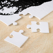 Schwarz-Weiß-Pop Skull Puzzle (Seite)