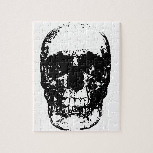 Schwarz-Weiß-Pop Skull Puzzle (Vertikal)
