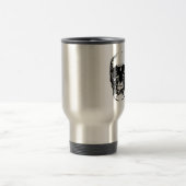 Schwarz-Weiß-Pop Skull Reisebecher (Mittel)
