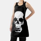 Schwarz-Weiß-Pop Skull Schürze (InSitu)