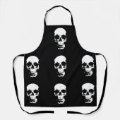 Schwarz-Weiß-Pop Skull Schürze (Vorderseite)