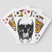 Schwarz-Weiß-Pop Skull Spielkarten (Rückseite)