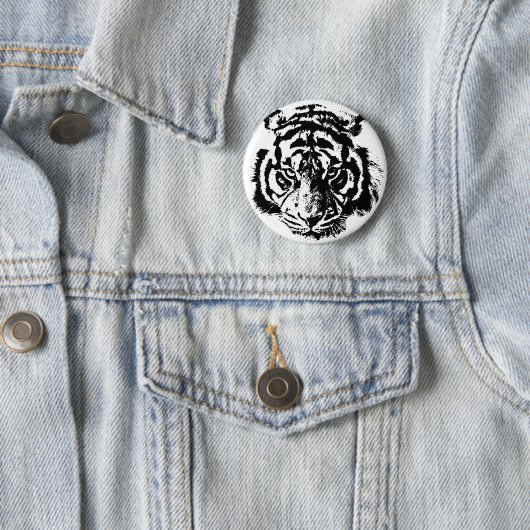 Schwarz-Weiß-Pop Tiger Button (Beispiel)