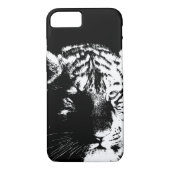 Schwarz-Weiß-Pop Tiger Case-Mate iPhone Hülle (Rückseite)