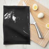 Schwarz-Weiß-Pop Tiger Geschirrtuch (Viertel Falte)