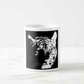 Schwarz-Weiß-Pop Tiger Kaffeetasse (Mittel)