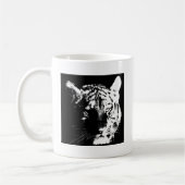 Schwarz-Weiß-Pop Tiger Kaffeetasse (Links)