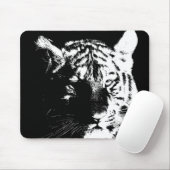 Schwarz-Weiß-Pop Tiger Mousepad (Mit Mouse)