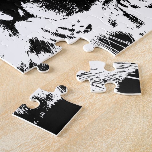 Schwarz-Weiß-Pop Tiger Puzzle (Seite)