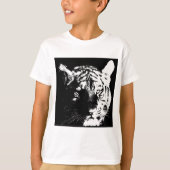 Schwarz-Weiß-Pop Tiger T-Shirt (Vorderseite)