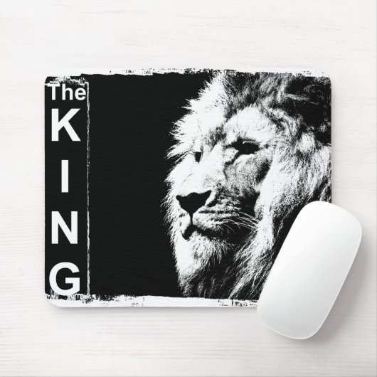 Schwarz-Weiß-Pop-Vorlage Mousepad (Mit Mouse)