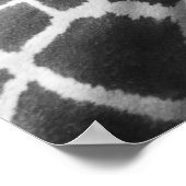 Schwarz-Weiß-Portrait einer Giraffe Poster (Ecke)