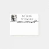 Schwarz-Weiß-Portrait in Pixelkunst Post-it Klebezettel (Vorderseite)