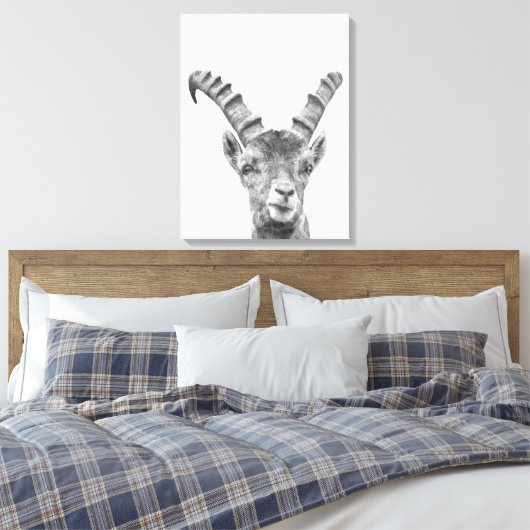 Schwarz-Weiß-Portrait Leinwanddruck (Insitu (Schlafzimmer))