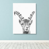 Schwarz-Weiß-Portrait Leinwanddruck (Insitu (Holzboden))