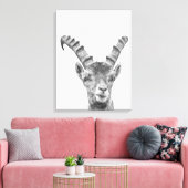 Schwarz-Weiß-Portrait Leinwanddruck (Insitu (Wohnzimmer))