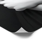 Schwarz-Weiß-Portrait Mutter und Tochter | Art der Poster (Ecke)