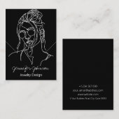 Schwarz-Weiß-Portrait-Netzwerkkarte Visitenkarte (Vorne/Hinten)