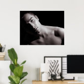 Schwarz-Weiß-Portrait Poster (Heimbüro)