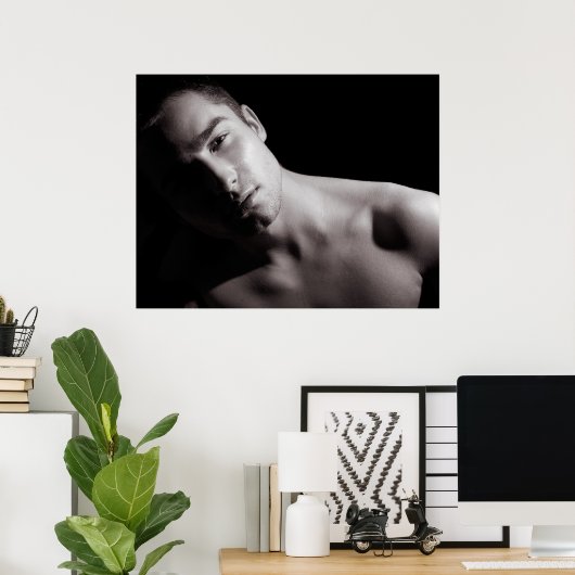 Schwarz-Weiß-Portrait Poster (Heimbüro)