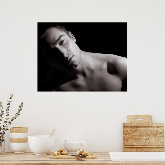 Schwarz-Weiß-Portrait Poster (Küche)