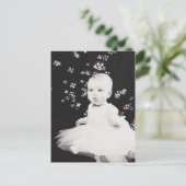 Schwarz-Weiß-Portrait Postkarte (Stehend Vorderseite)