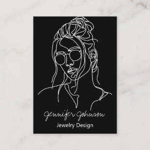 Schwarz-Weiß-Portrait Visitenkarte