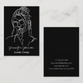 Schwarz-Weiß-Portrait Visitenkarte (Vorne/Hinten)