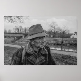 Schwarz-Weiß-Portrait von 1968 Poster