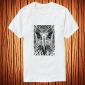 Schwarz-Weiß-Porträt eines Adlers | Art der AI T-Shirt