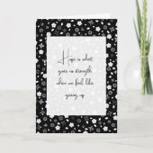 Schwarz-Weiß-Positionen denken an Sie Karte (Vorderseite)