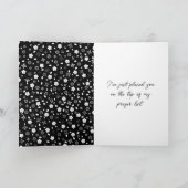 Schwarz-Weiß-Positionen denken an Sie Karte (Innenseite)