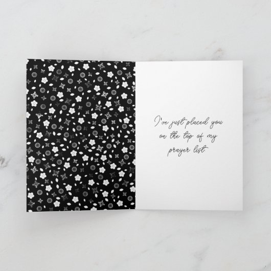 Schwarz-Weiß-Positionen denken an Sie Karte (Innenseite)