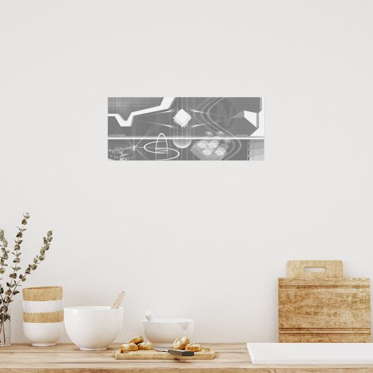 Schwarz/Weiß Poster (Küche)