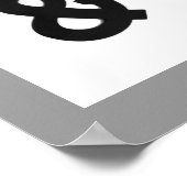 Schwarz-Weiß-Poster aus ampersandfarbenem Wandtepp Poster (Ecke)