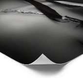 Schwarz-Weiß-Poster einer jungen Punk-Frau Poster (Ecke)