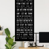 Schwarz-Weiß-Poster mit Internetslang Poster (Heimbüro)