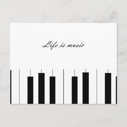 Schwarz/Weiß Postkarte (Vorderseite)