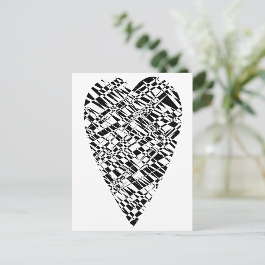 Schwarz/Weiß Postkarte (Stehend Vorderseite)