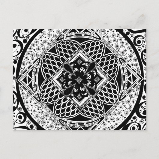 Schwarz-Weiß Postkarte (Vorderseite)