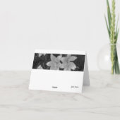 Schwarz-Weiß-Prärie-Lilien-Faltkarte Karte (Rückseite)