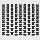 Schwarz-Weiß-Priester oder Pastor-Uniform Geschenkpapier (Flach)