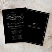 Schwarz-Weiß-Probe-Abendessen - Zeitplan Einladung