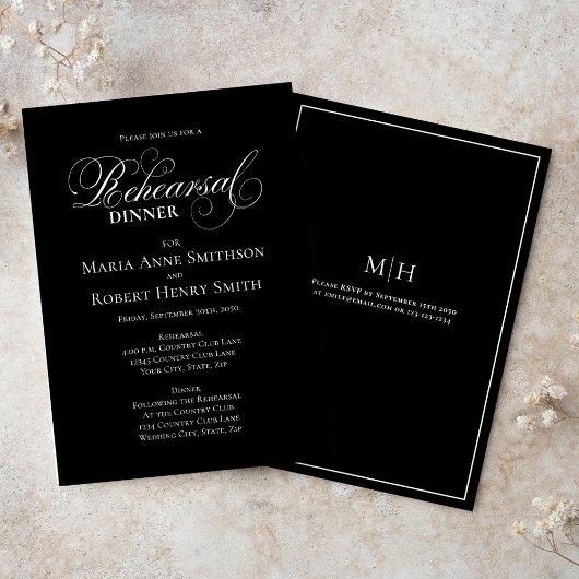 Schwarz-Weiß-Probe Einladung