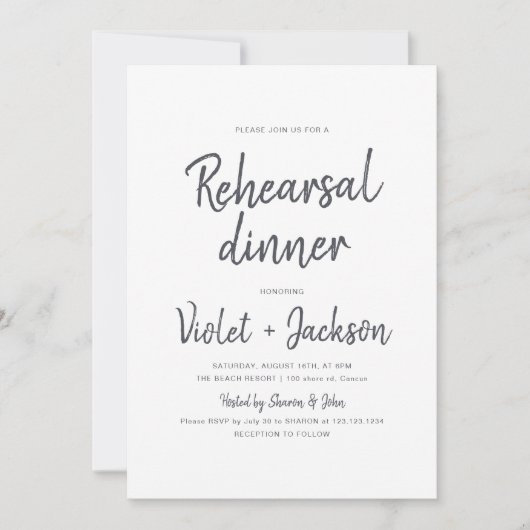 Schwarz-Weiß-Probe Einladung (Vorderseite)